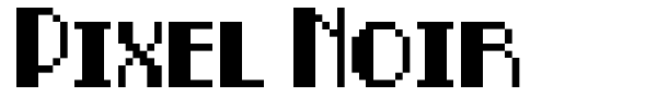 Pixel Noir font preview